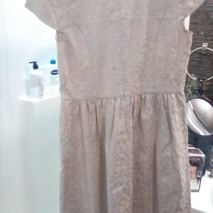 Kensie Cream Damask Dress